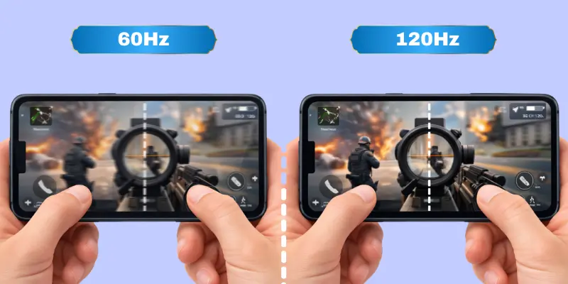60Hz vs 120Hz gaming screen refresh rate in mobile