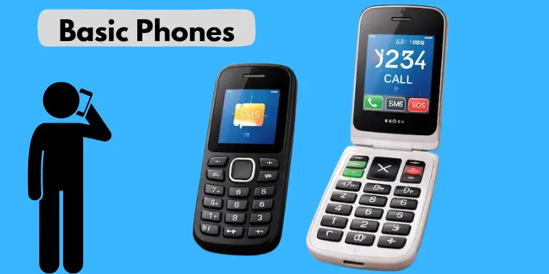 Types of mobile phones: Basic phones for calls and SMS
