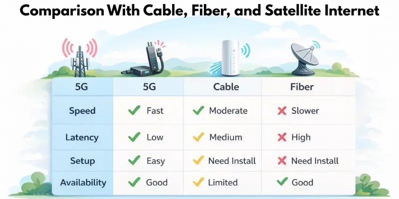 T-Mobile 5G Home Internet vs cable and fiber