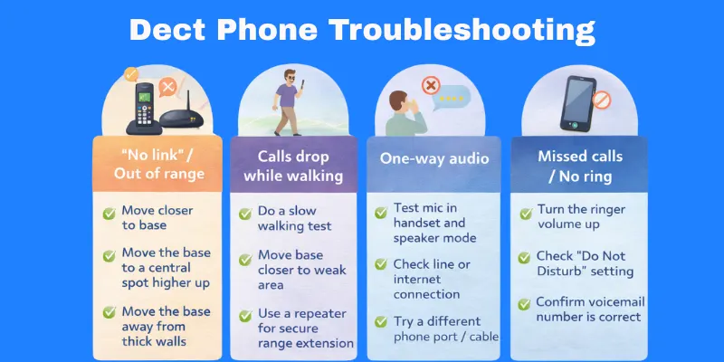DECT Phone troubleshooting tips for dropped calls and more