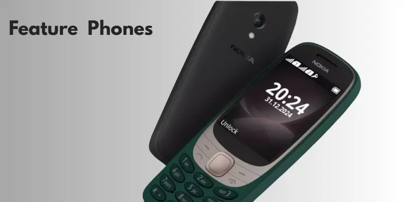 Types of mobile phones: Feature phones with basic functions