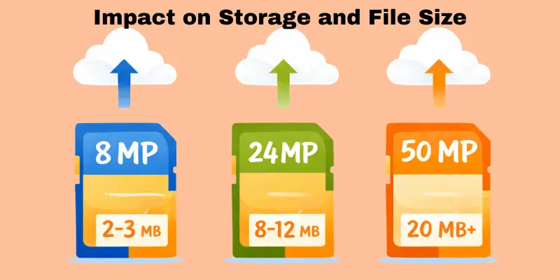 Storage impact of different megapixels: 8 MP to 50 MP