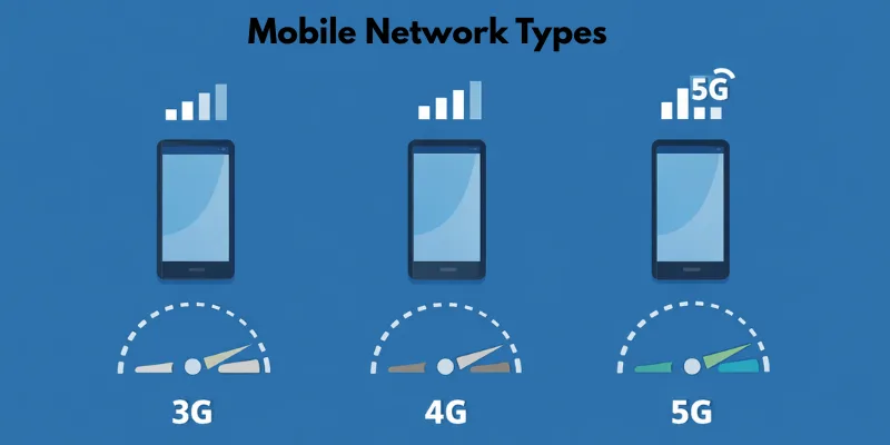 Mobile data speeds: 3G, 4G, and 5G network types