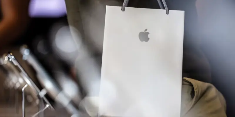 iPhone 17e in Apple shopping bag