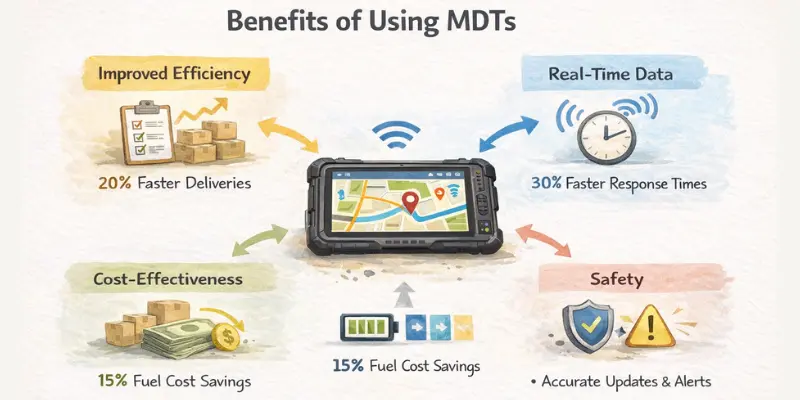 Benefits of using mobile data terminal (MDT) for tasks