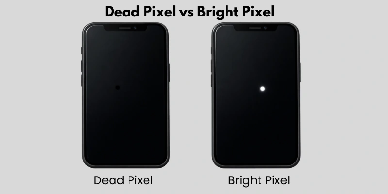 Bright spot on screen vs dead pixel