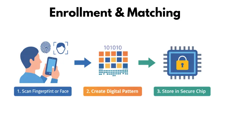 Mobile Phone Biometrics enrollment flow