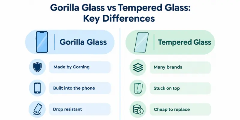 Gorilla Glass vs tempered glass key differences