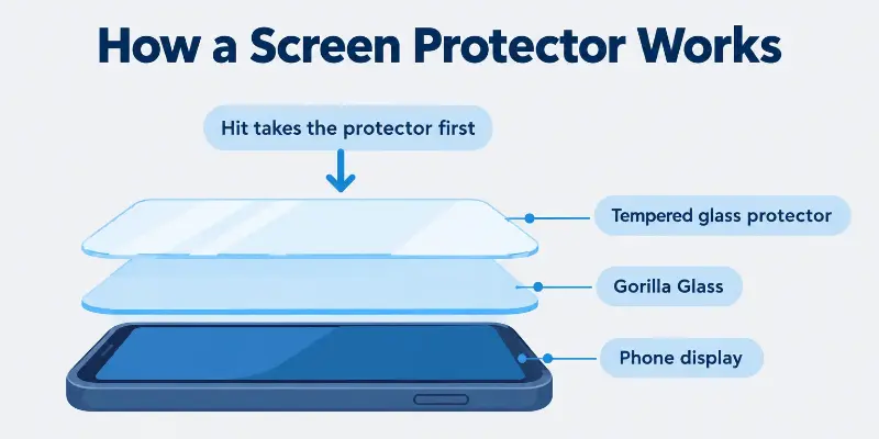 How a tempered glass screen protector works