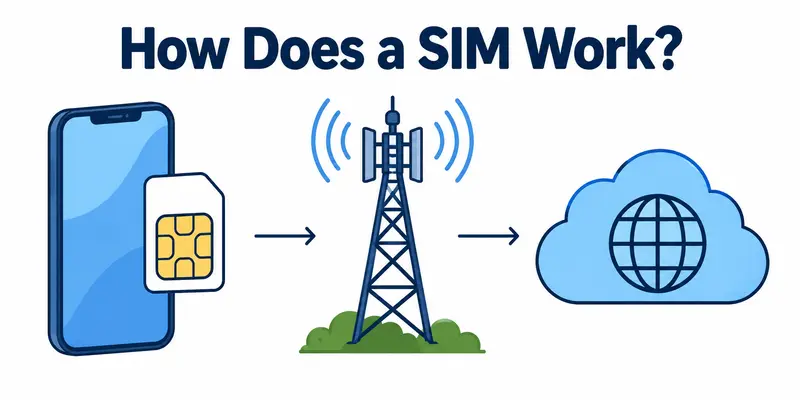 What do SIM cards do with a mobile network