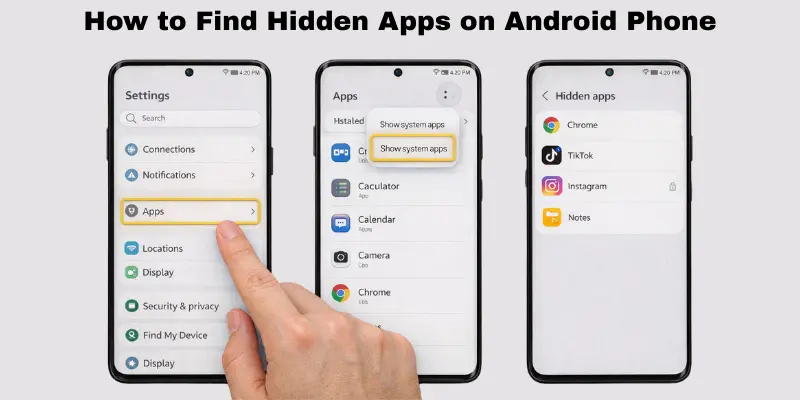 How to Hide Apps on Android: Find Menu