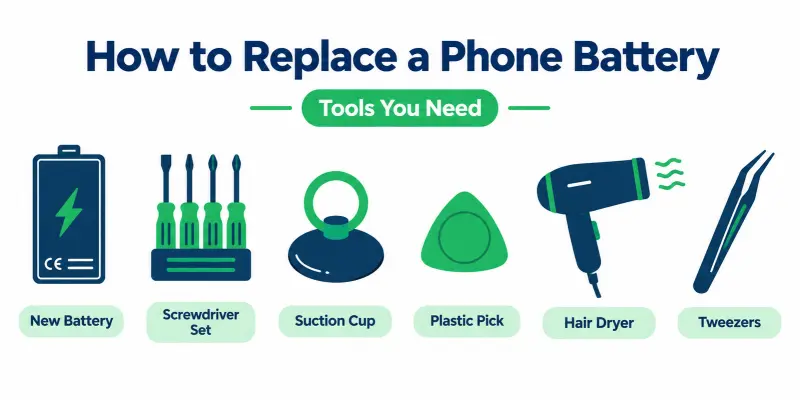 Tools needed to replace a phone battery