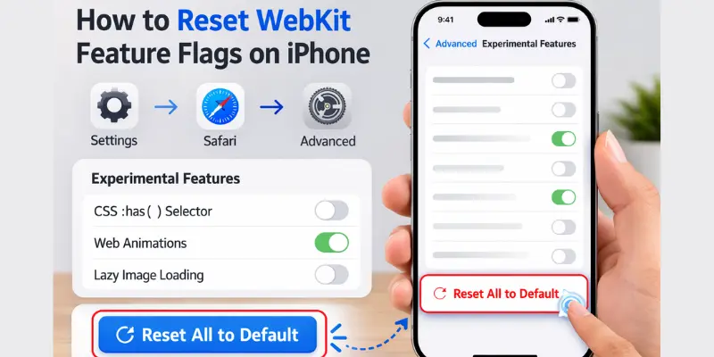 Resetting What Are Feature Flags on iPhone menu