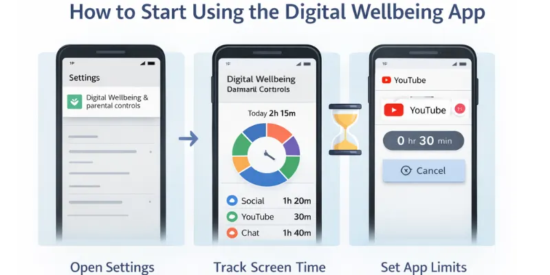 How to start using the Digital WellBeing app