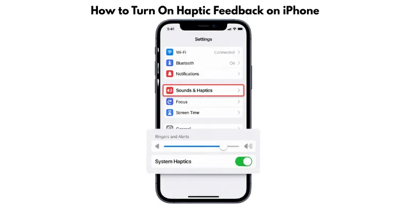Enable Haptic Feedback on iPhone settings