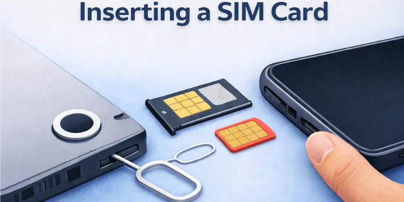 How to use a mobile phone: Inserting a SIM card into a phone