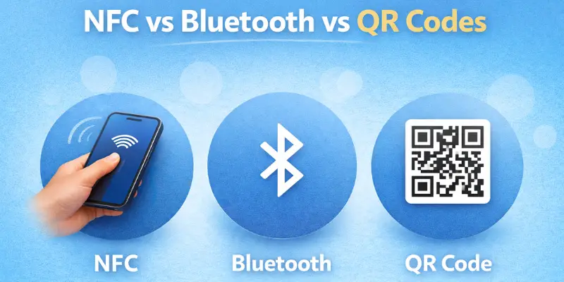 NFC on my phone vs Bluetooth vs QR codes
