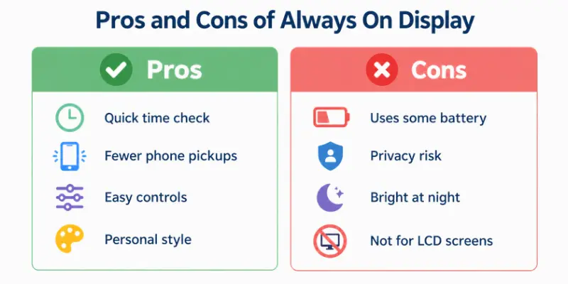 Always on display pros and cons