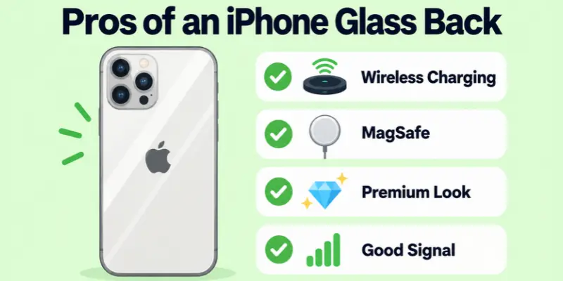 iPhone glass back benefits list