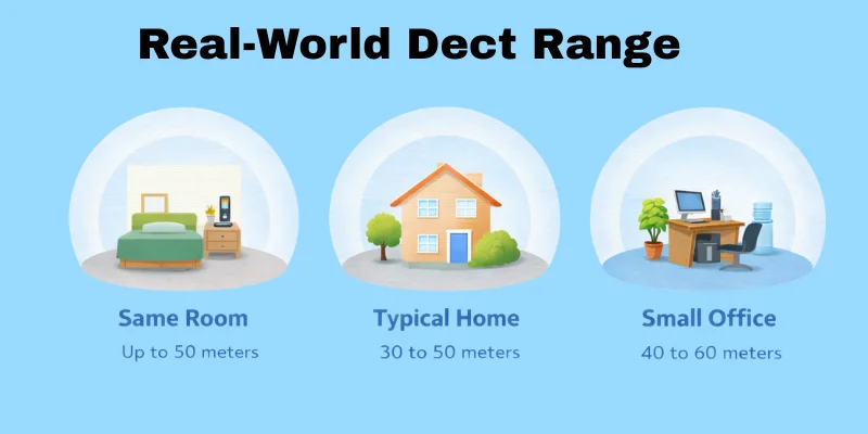 Real-World DECT Phone range in different settings