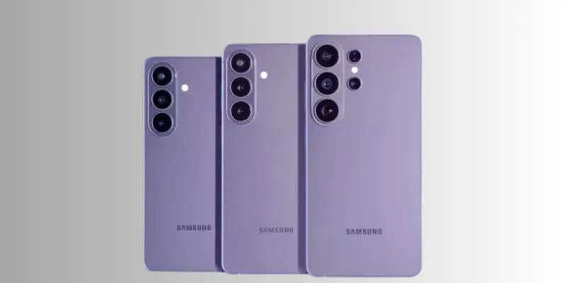 Samsung S26 preorder: Three purple phones