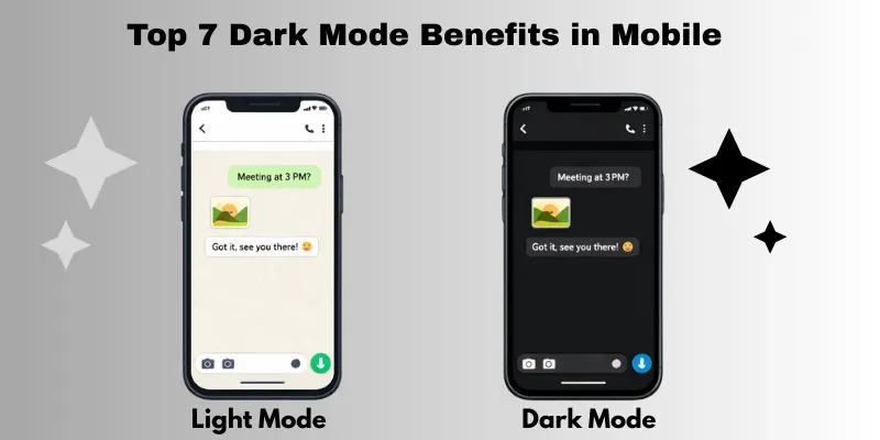 top dark mode benefits in mobile users