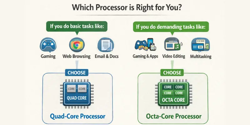 Choosing between quad-core octa-core processors